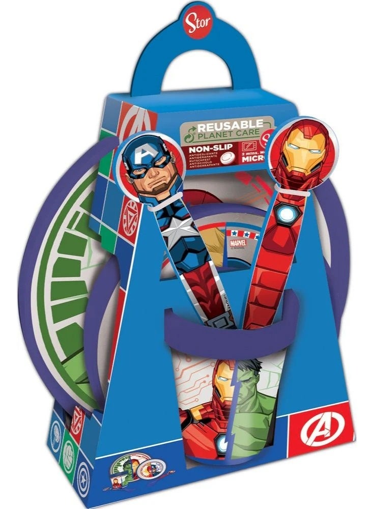 STOR Avengers 5 Piece Plastic Children'S Food Set